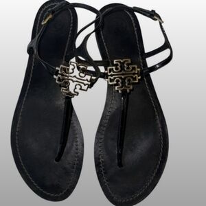 Tory Burch Black and Brown Sandals